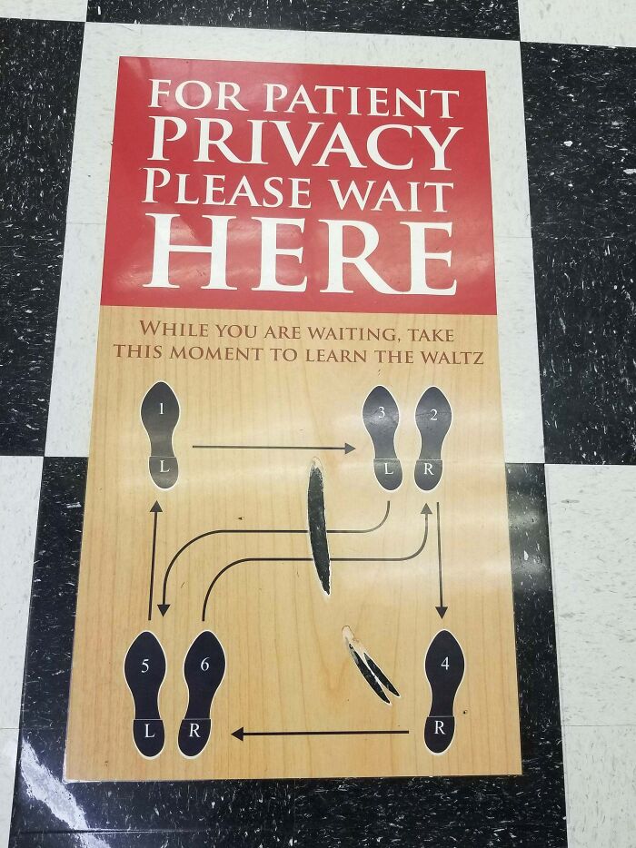 This Sign At My Local Pharmacy Teaches How To Do A Basic Waltz