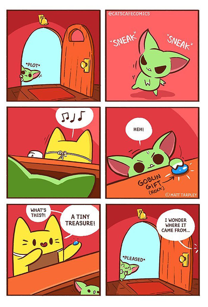 The Wholesome “Cat’s Café” Comics Will Warm Your Heart ( New Pics)