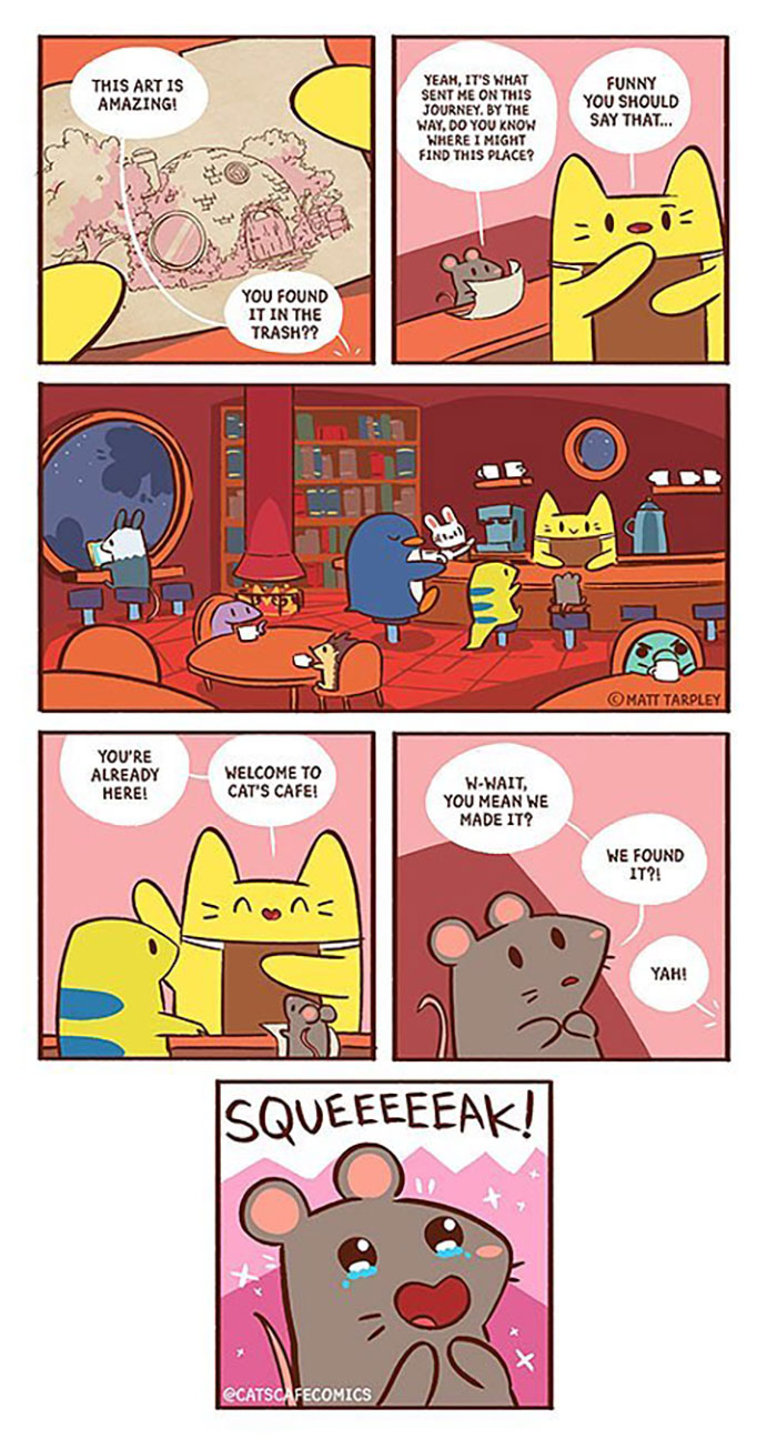 The Wholesome “Cat’s Café” Comics Will Warm Your Heart ( New Pics)