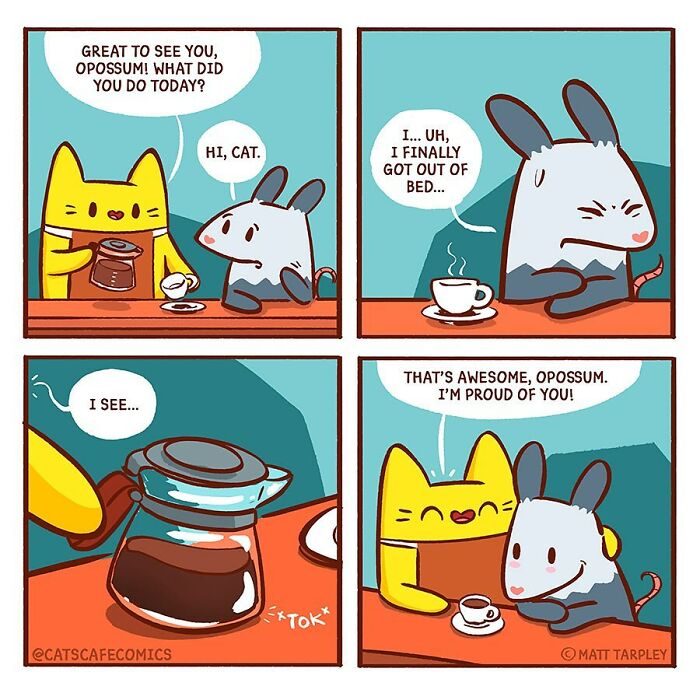 The Wholesome “Cat’s Café” Comics Will Warm Your Heart ( New Pics)
