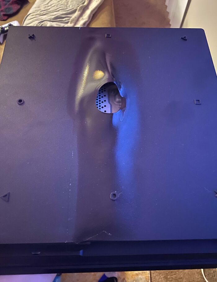 After Setting Up My PS5, I Forgot I Had Set The PS4 Pro Against The Baseboard Heater And Left It There Overnight