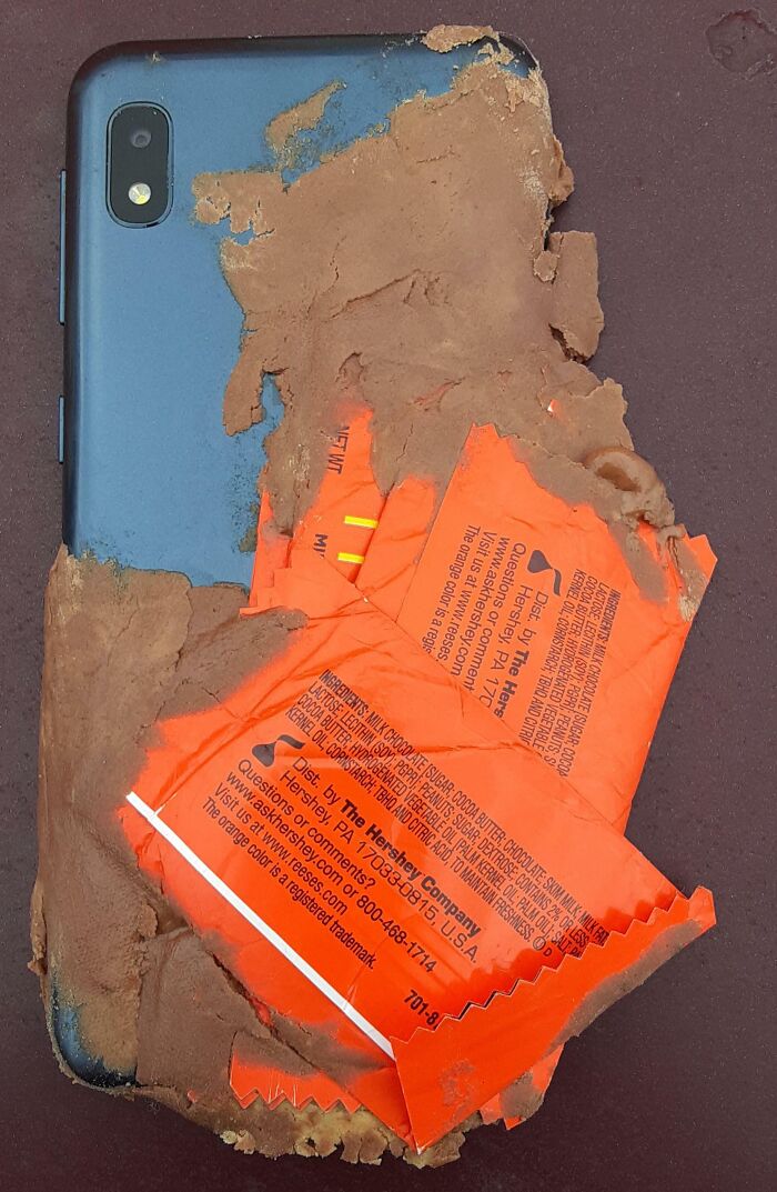 I Stuck My Reese's In The Same Back Pocket That My Phone Was In So I Could Help A Friend Move A Couch. I Forgot About Both Of Them Until I Got Back From My Drive Home