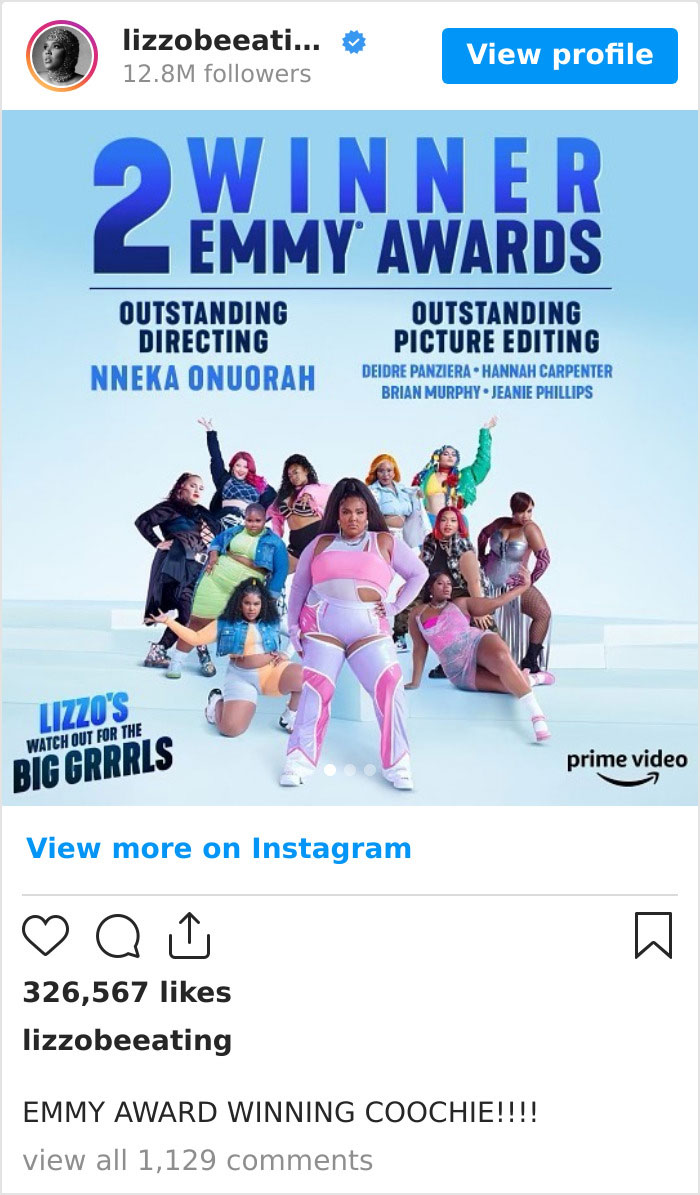 &ldquo;Fat Like Me. Black Like Me. Beautiful Like Me&rdquo;: Lizzo Recalls The Role Model She Wanted As A Kid During Emmys Speech