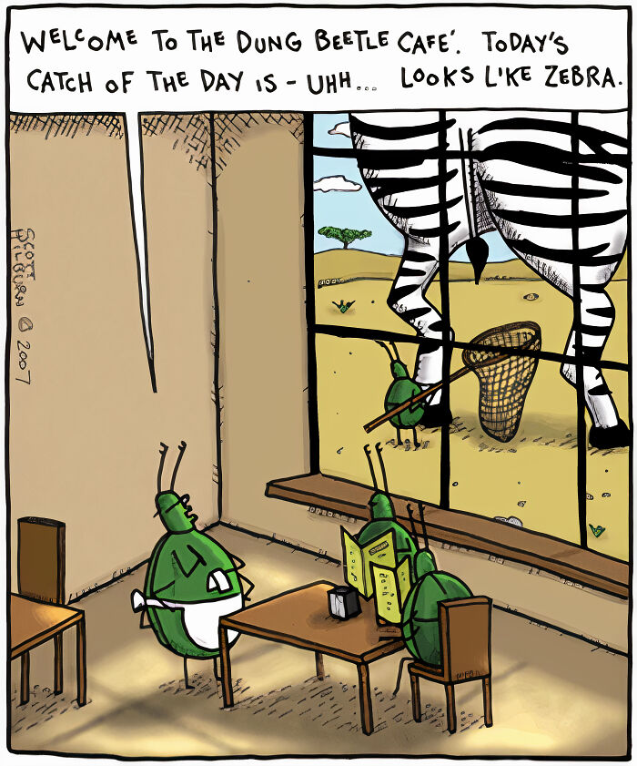 Artist Makes One-Panel Comics Filled With Absurd Situations And Silly Humor