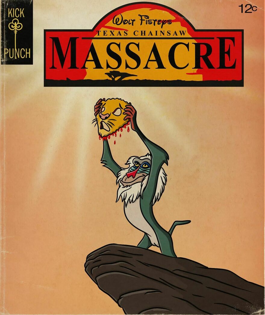 Artist Ruins Our Childhood By Creating Movie Posters Mixing Cartoons With Horror Films