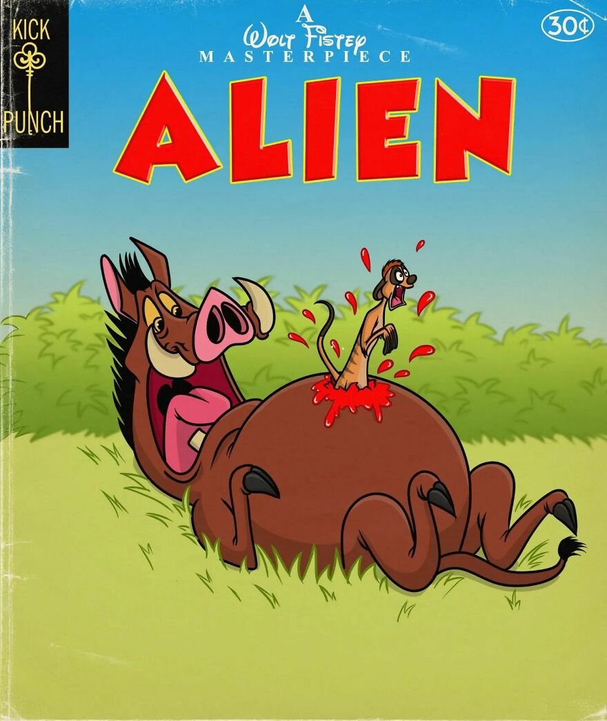 Artist Ruins Our Childhood By Creating Movie Posters Mixing Cartoons With Horror Films