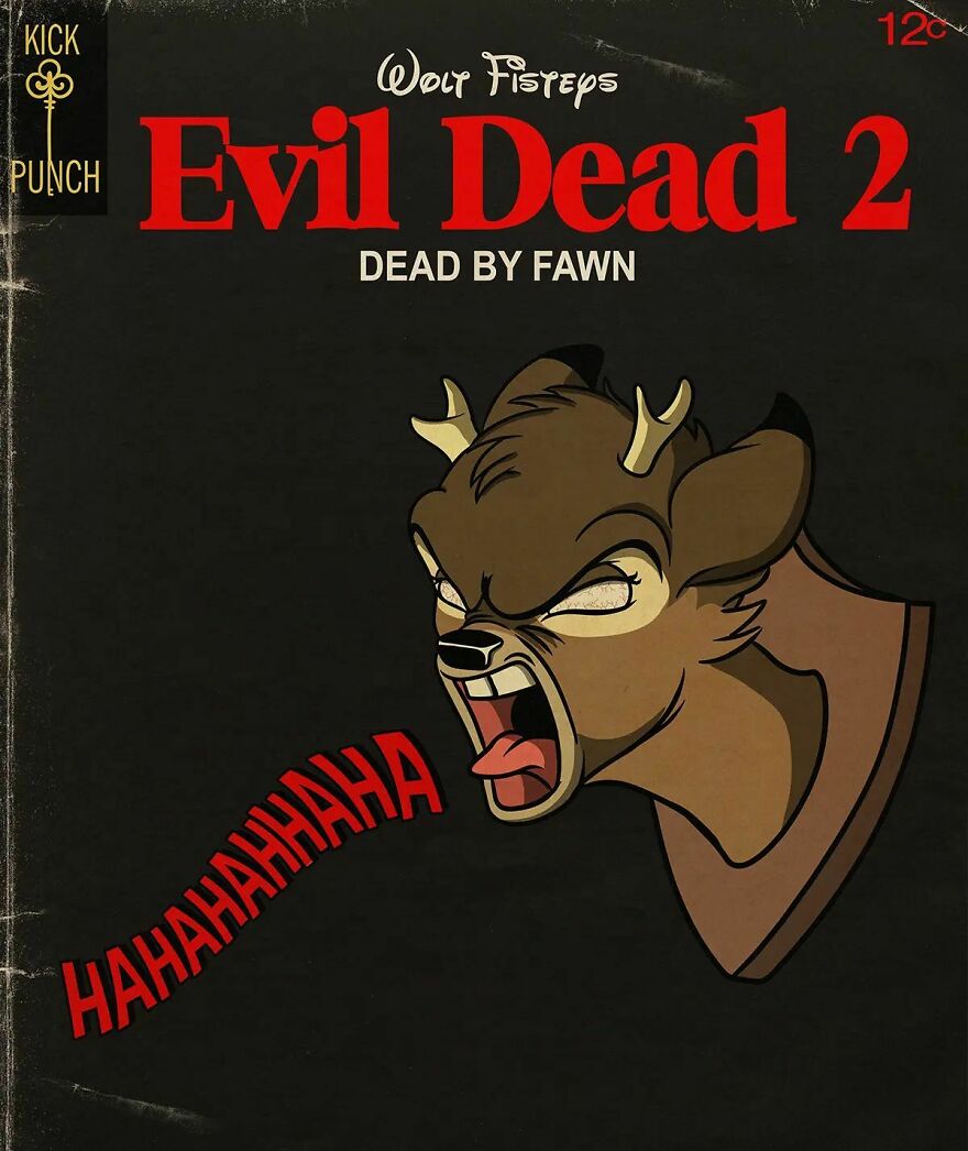 Artist Ruins Our Childhood By Creating Movie Posters Mixing Cartoons With Horror Films