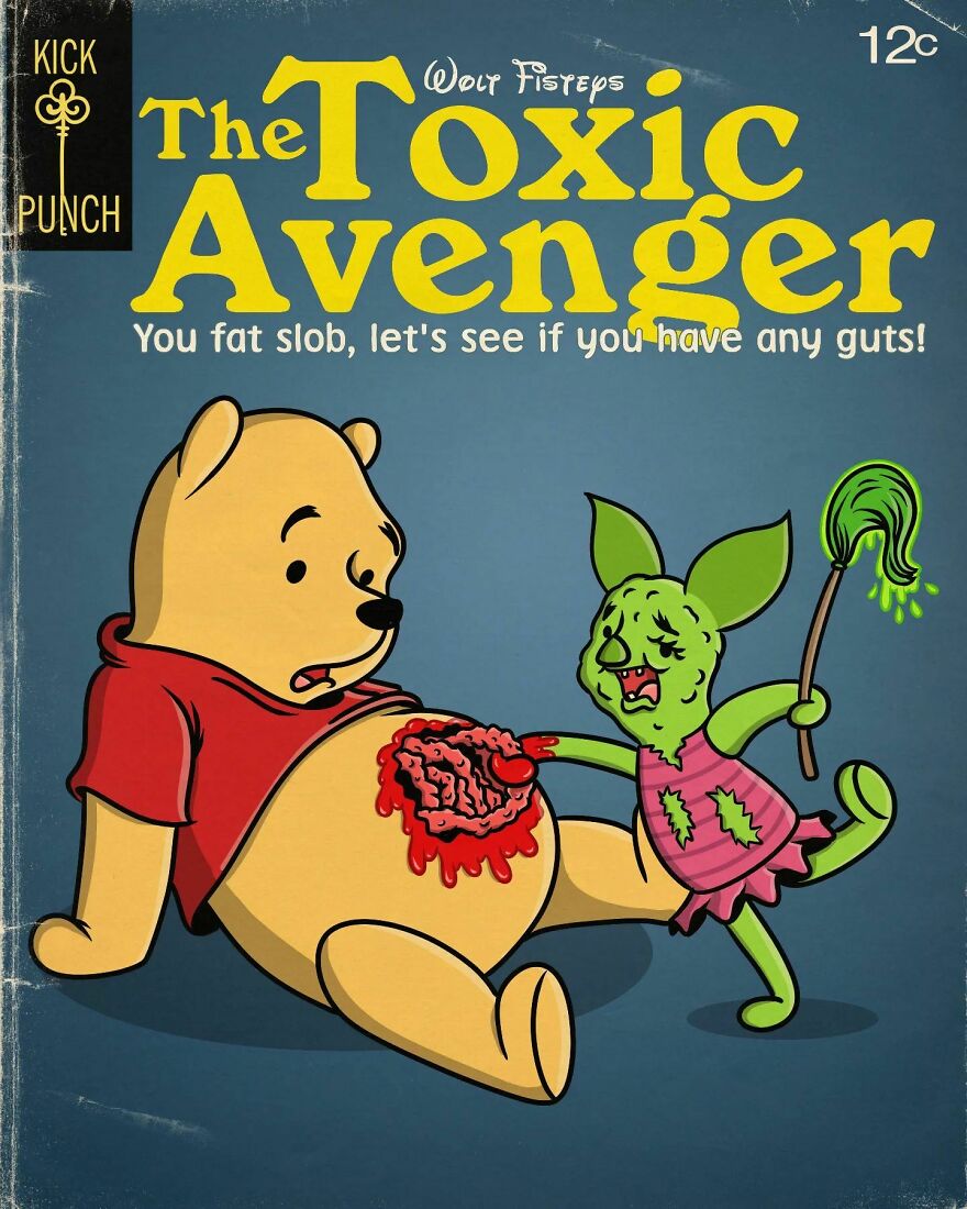 Artist Ruins Our Childhood By Creating Movie Posters Mixing Cartoons With Horror Films