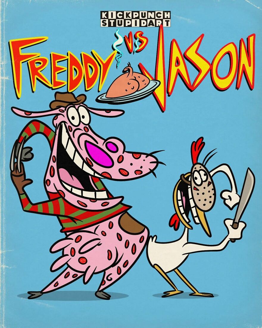 Artist Ruins Our Childhood By Creating Movie Posters Mixing Cartoons With Horror Films