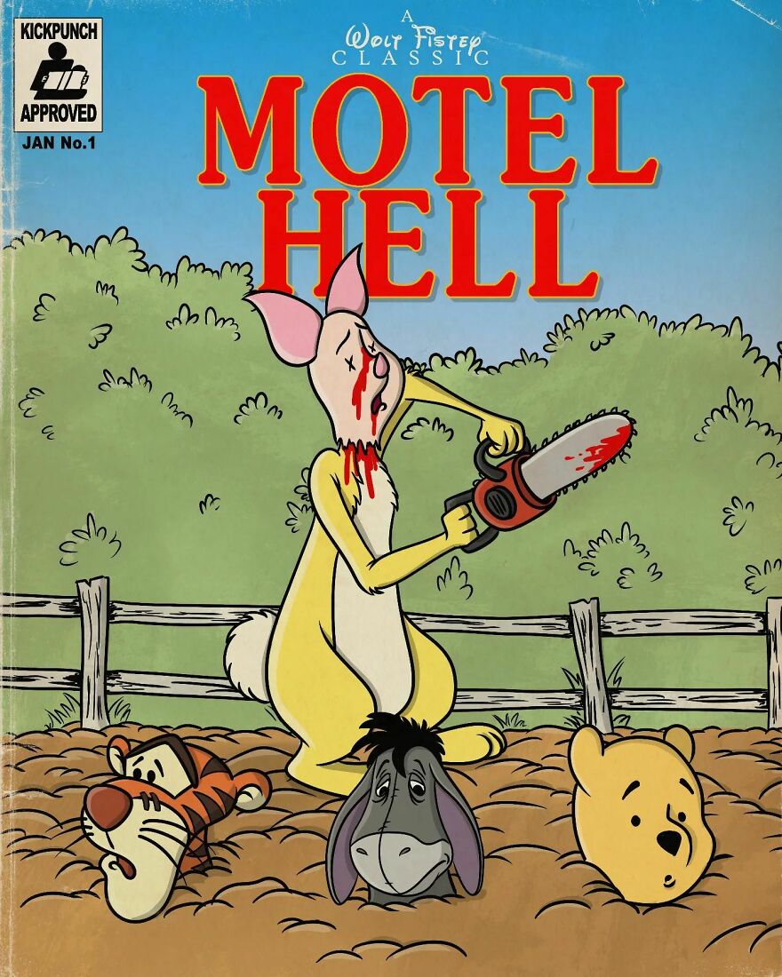 Artist Ruins Our Childhood By Creating Movie Posters Mixing Cartoons With Horror Films