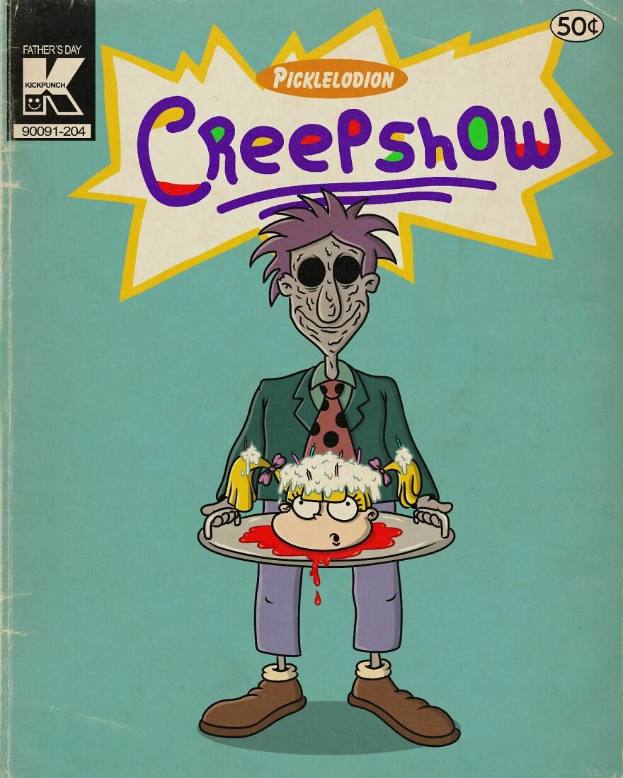 Artist Ruins Our Childhood By Creating Movie Posters Mixing Cartoons With Horror Films