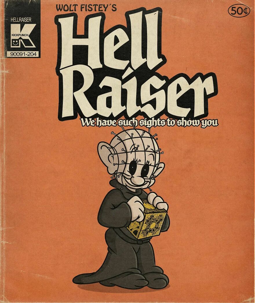 Artist Ruins Our Childhood By Creating Movie Posters Mixing Cartoons With Horror Films