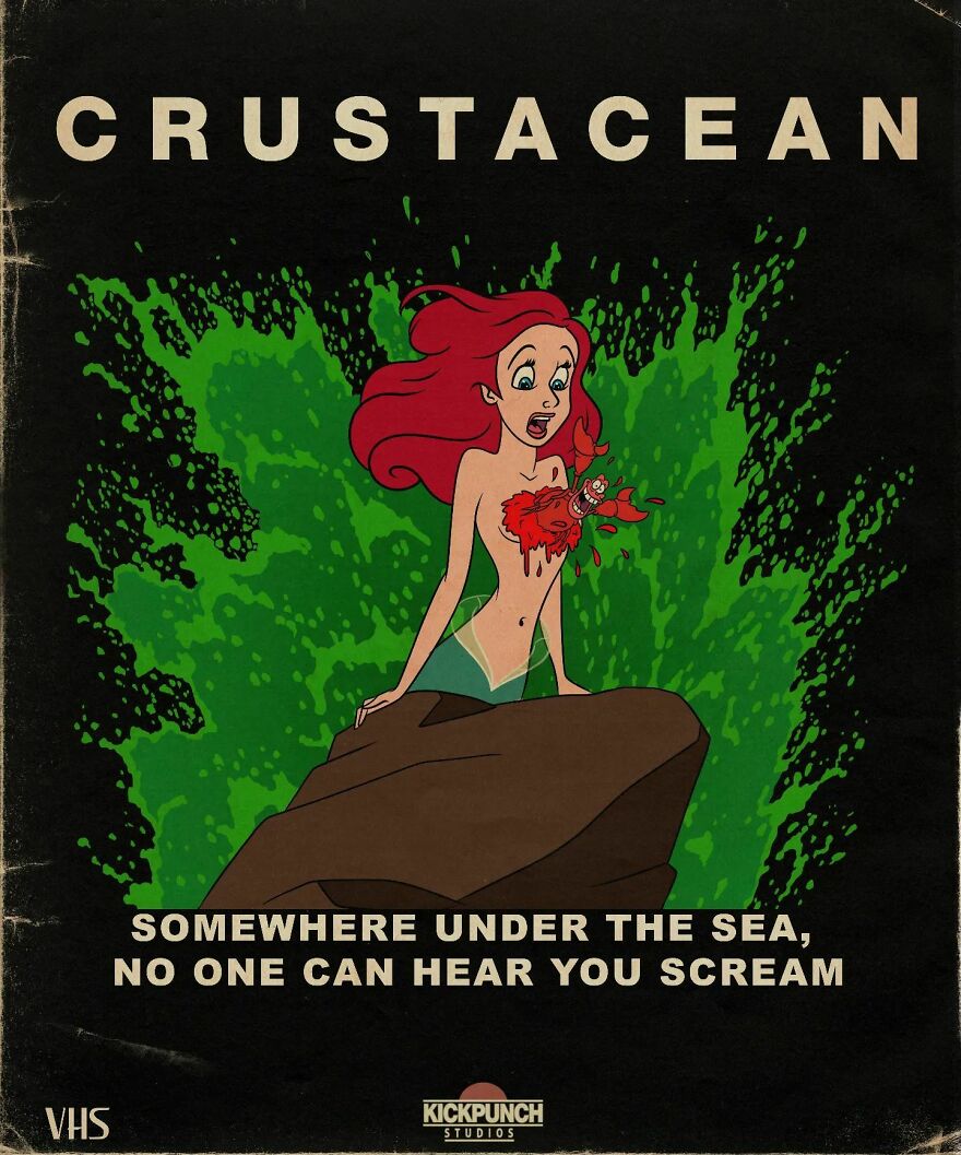 Artist Ruins Our Childhood By Creating Movie Posters Mixing Cartoons With Horror Films