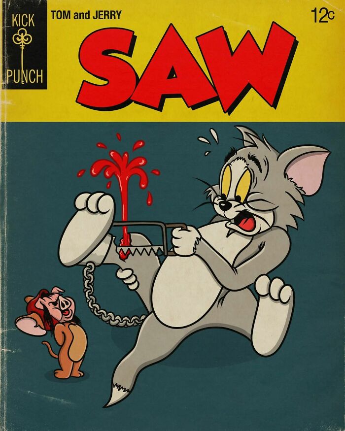 Artist Ruins Our Childhood By Creating Movie Posters Mixing Cartoons With Horror Films