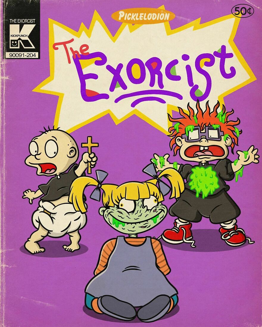 Artist Ruins Our Childhood By Creating Movie Posters Mixing Cartoons With Horror Films