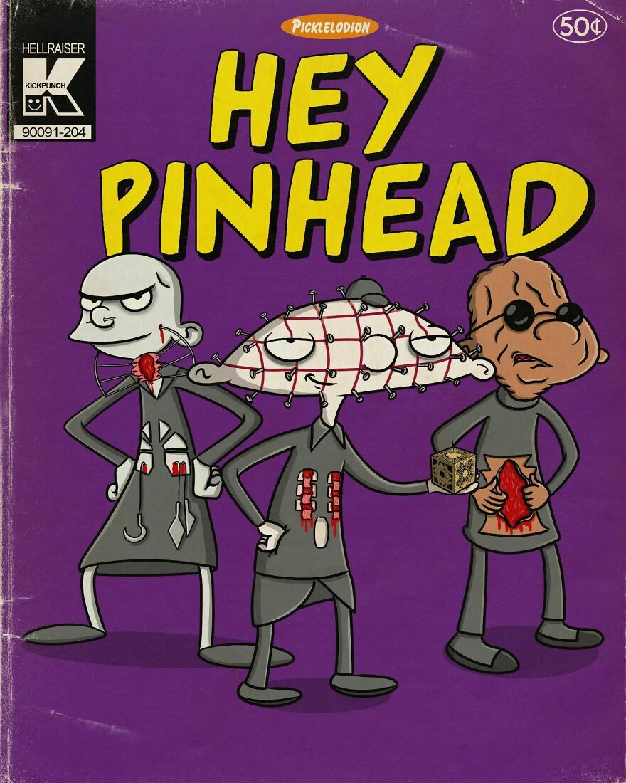 Artist Ruins Our Childhood By Creating Movie Posters Mixing Cartoons With Horror Films