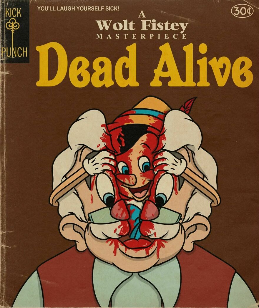 Artist Ruins Our Childhood By Creating Movie Posters Mixing Cartoons With Horror Films