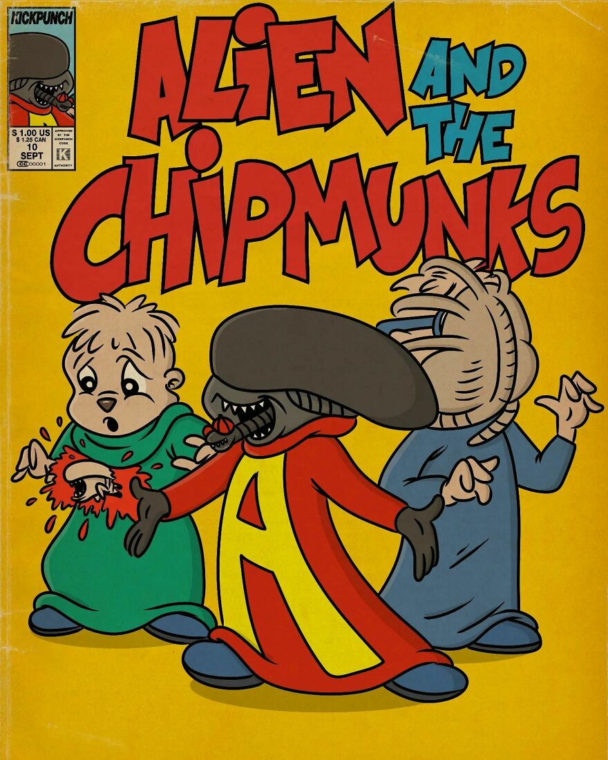 Artist Ruins Our Childhood By Creating Movie Posters Mixing Cartoons With Horror Films