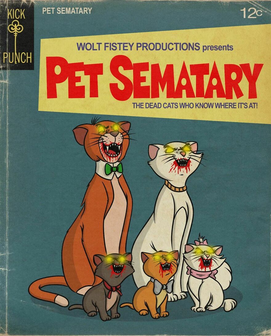 Artist Ruins Our Childhood By Creating Movie Posters Mixing Cartoons With Horror Films