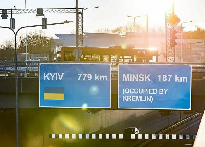 Road Signs In Vilnius, Lithuania