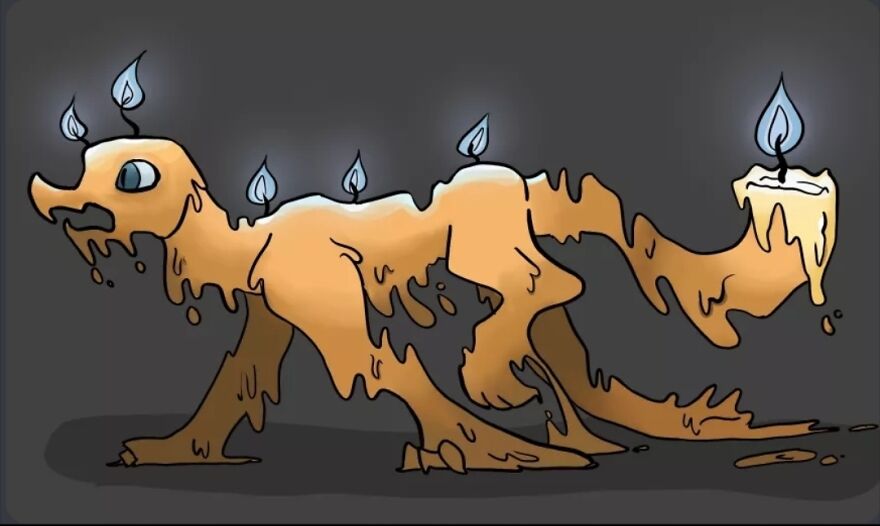Meant To Be A Candle Dragon... But Looks More Like Earwax!