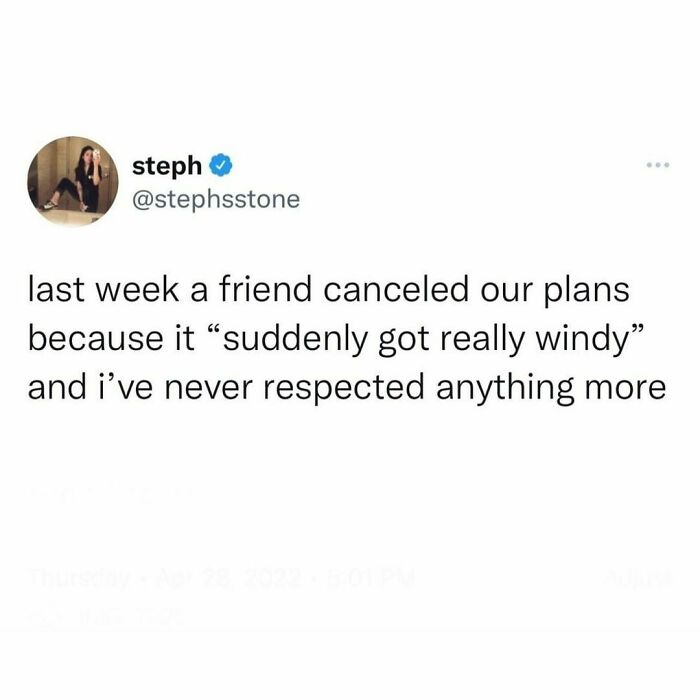 I Will Not Be Able To Attend Your Bridal Shower Because I Fear That Some Form Of Weather Will Be Present At That Time