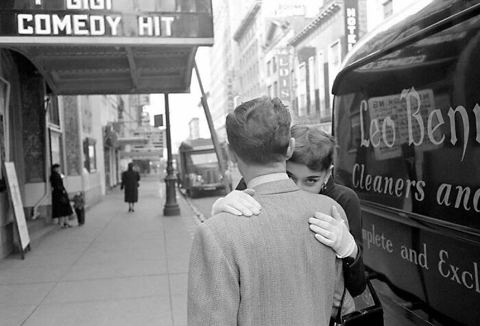 Audrey Hepburn, The Hug, 1951. Photo By Lawrence Fried