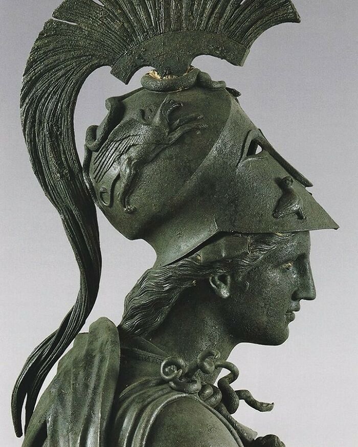 Bronze Statue Of Athena (Detail). 340-330 Bc. Arch. Museum Of Piraeus, Greece