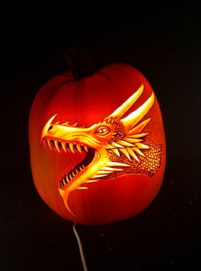Dragon Pumpkin Carving