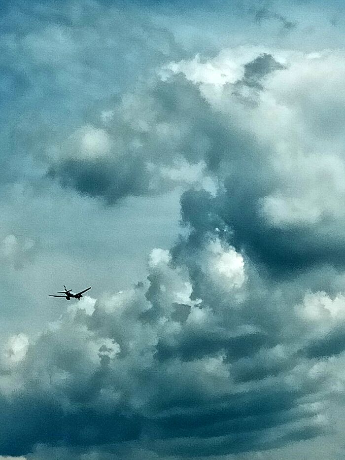 Picture Of A Plane I Took While I Was Sitting In A Riding Car