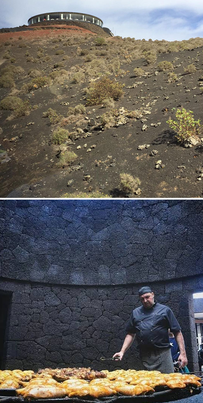 Hay un restaurante en España llamado El Diablo que asa su comida sobre un volcán activo