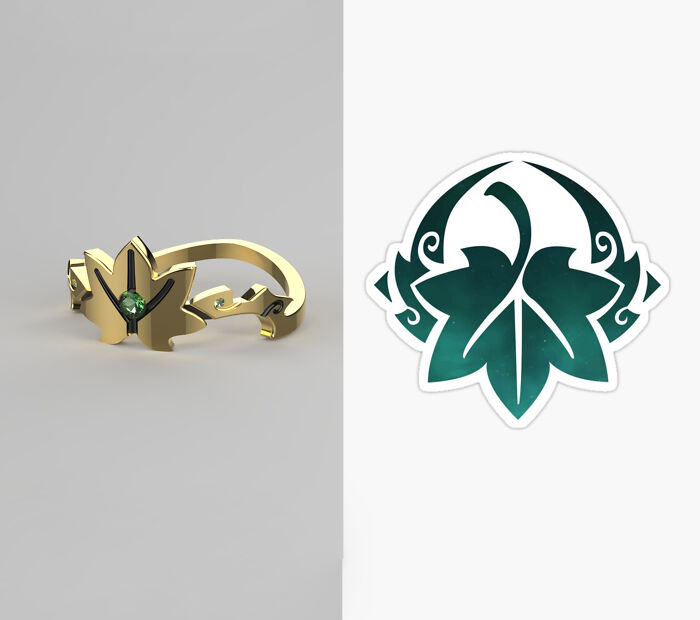 Artist Makes Genshin Impact-Inspired Rings (4 Pics)