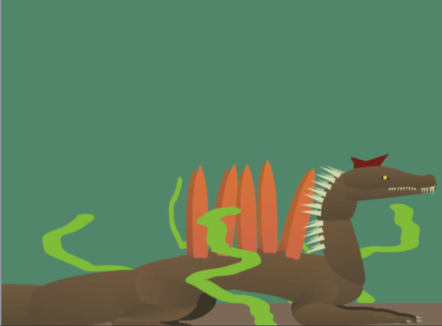 A Creature I Made Out Of Clay, Toothpicks, And Popsicle Sticks. It's Head Fell Off, So I Drew It