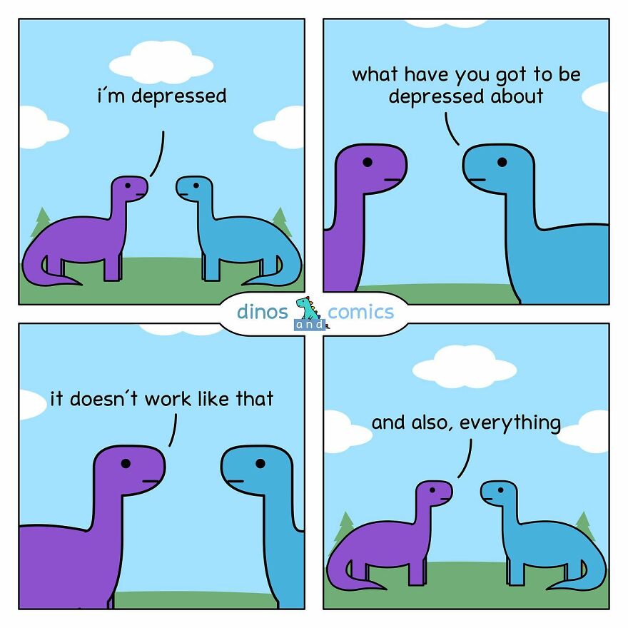 New Hilarious Dinosaur Comics About Mental Health