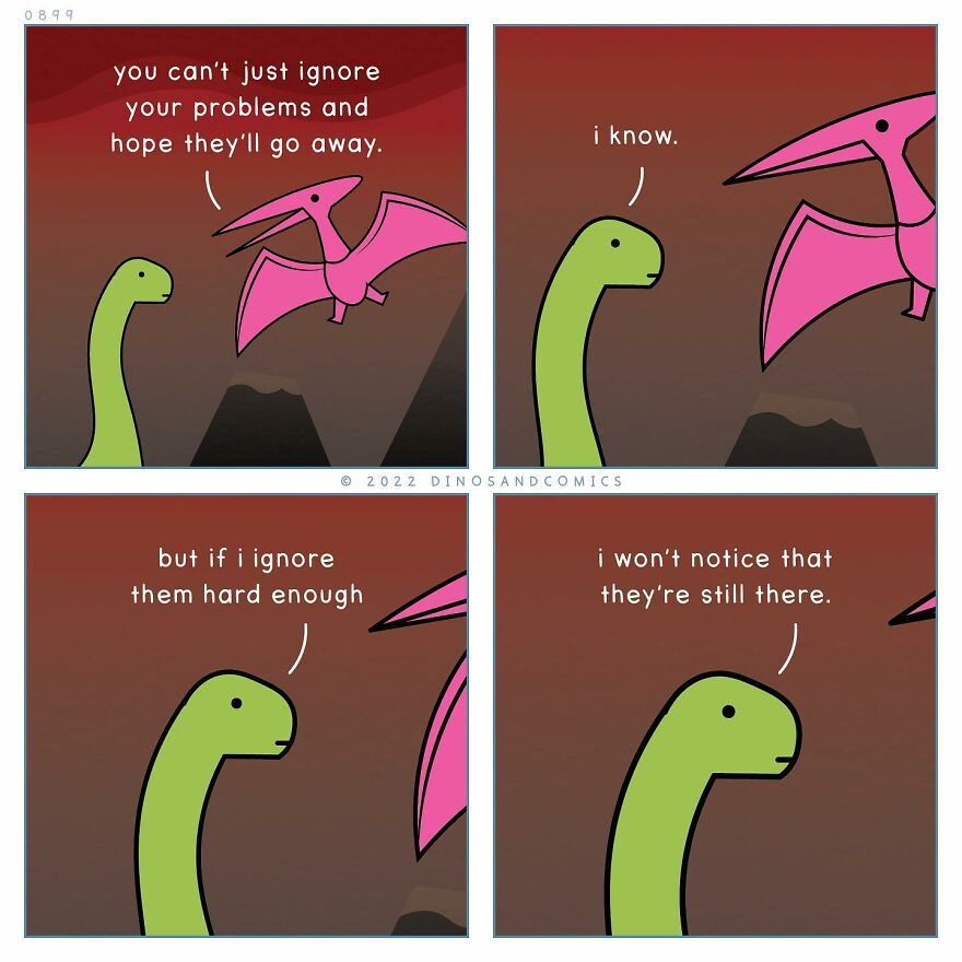 New Hilarious Dinosaur Comics About Mental Health