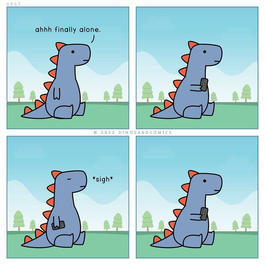 New Hilarious Dinosaur Comics About Mental Health