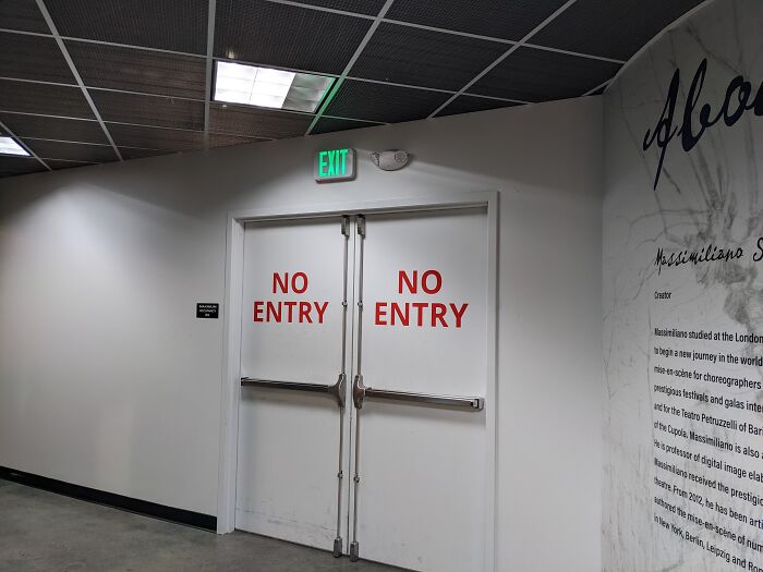 Trying To Leave The Exhibit