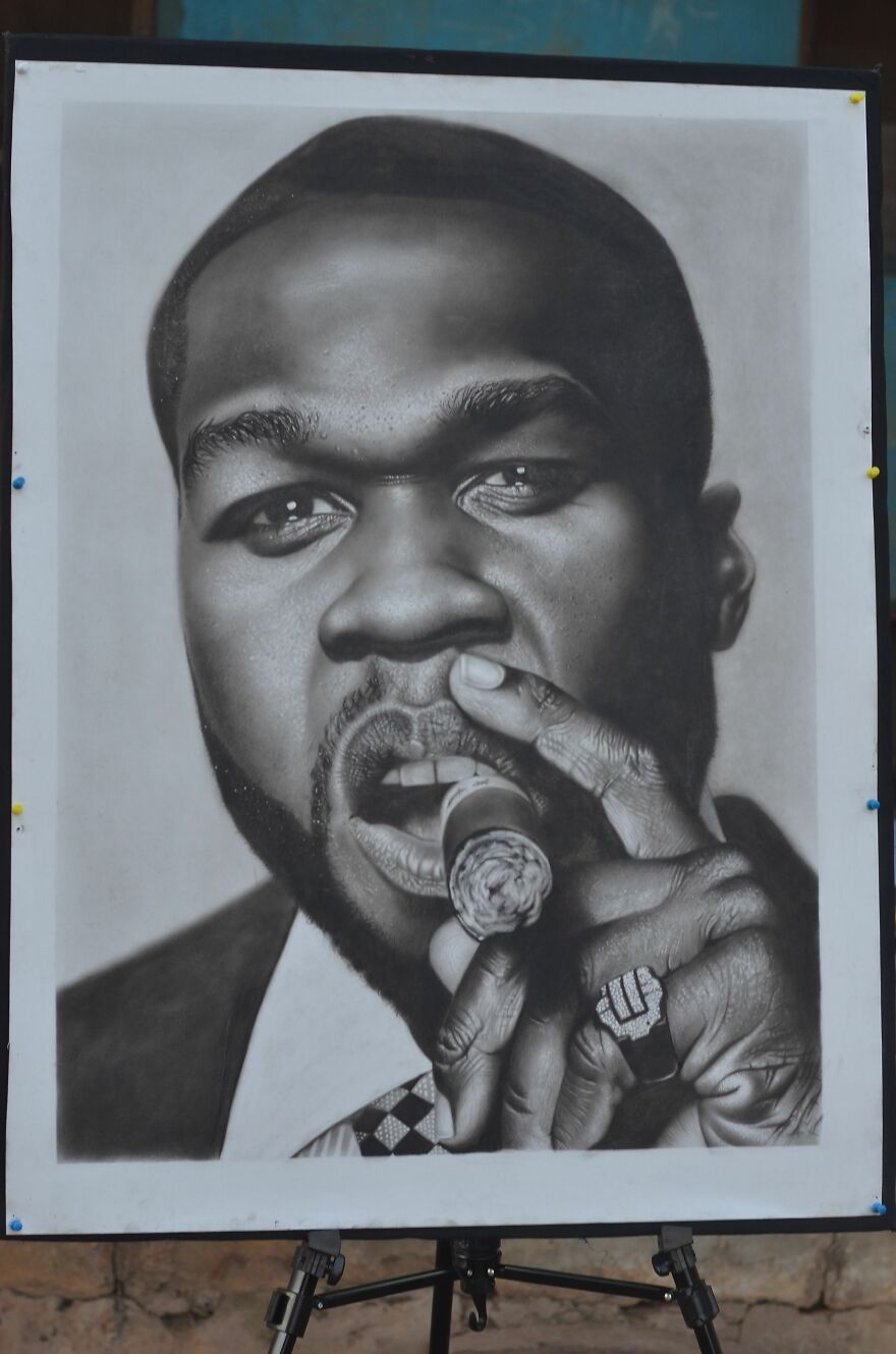 Portrait Art Of 50cent. 001 Art On Panda