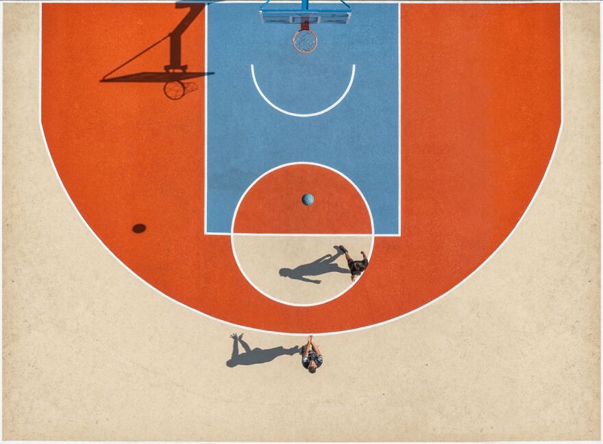 Category: Sports, Commended, Shadow Basketball II By Kateryna Polishchuk