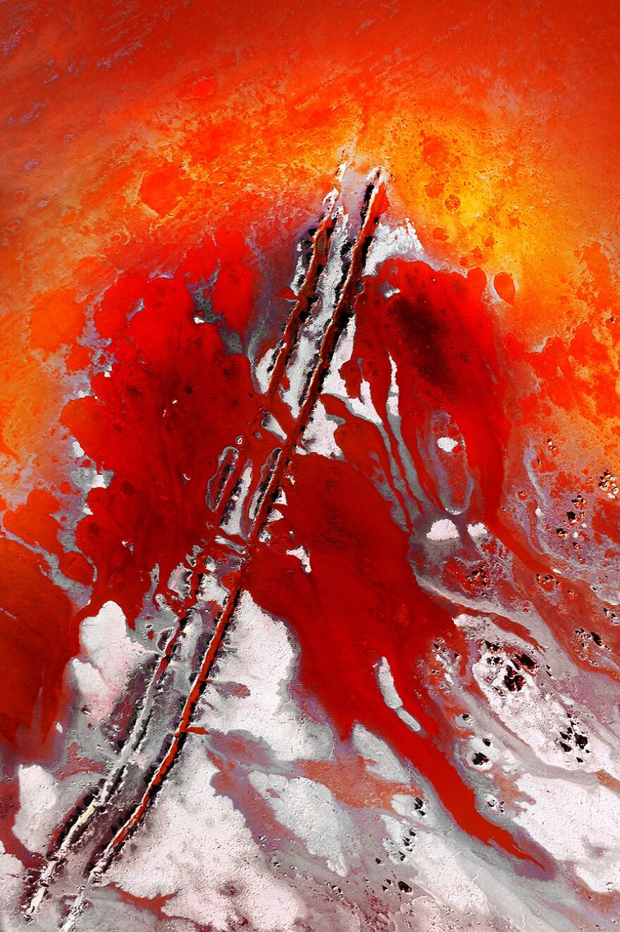 Category: Abstract, Runner Up, The Burning Bridge By Suzanne Nelson