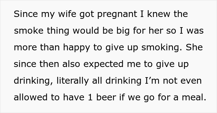 Husband Asks If He Is Wrong For Cancelling Trip As His Pregnant Wife Asked Him To Not Drink Any Alcohol