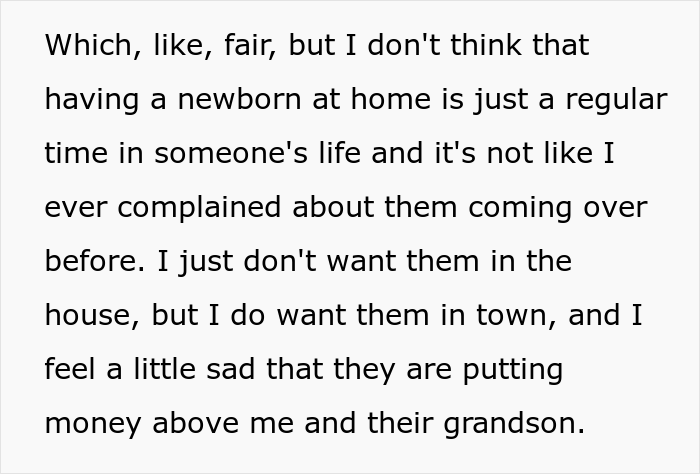 Pregnant Woman Asks For Parents&rsquo; Help For A Few Weeks, Refuses To Let Them Stay At Her House Because She Wants Privacy