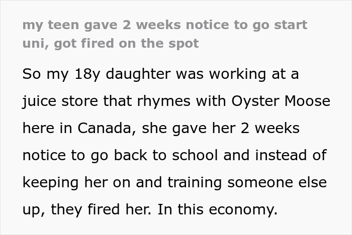 18-Y.O. Upset At Being Fired Straight After Giving Her 2 Weeks&rsquo; Notice, Mom Decides To Expose Employer&rsquo;s Inappropriate Behavior Online