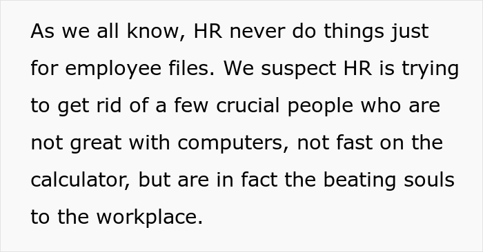 HR Makes Employees Take A Skill Test Designed For New Hires, They Maliciously Comply, HR Ends Up Scoring The Lowest