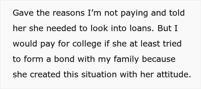 Dad Asks If He's A Jerk For Teaching Daughter A Lesson Of Respect To His New Wife And Kid By Refusing To Pay For Her College