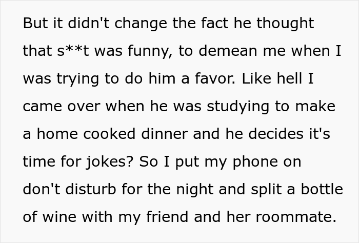 Woman Cooks Dinner For Studying Boyfriend Who &ldquo;Jokingly&rdquo; Addresses Her With A Slur, She Drops It On The Rug And Leaves