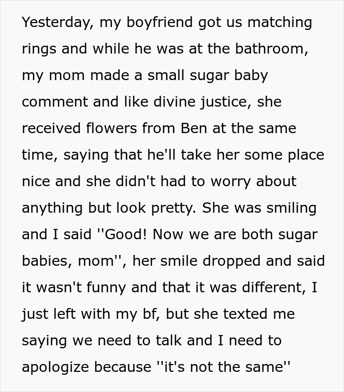 &ldquo;It&rsquo;s Not The Same&rdquo;: Mom Livid Daughter Called Her A &ldquo;Sugar Baby&rdquo; Despite Showing The Same Behaviors Herself