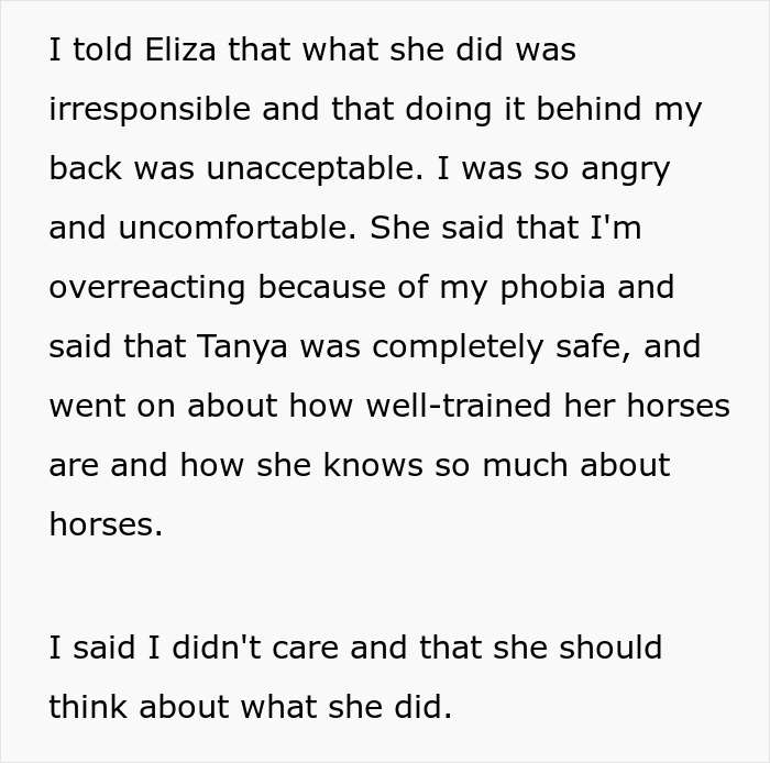 Mom Online Asks If She Was Too Harsh To Her Friend After She Confessed Taking Her 4 Y.O. Daughter To See Horses Mom Online Asks If She Was Too Harsh To Her Friend After She Confessed Taking Her 4 Y.O. Daughter To See Horses