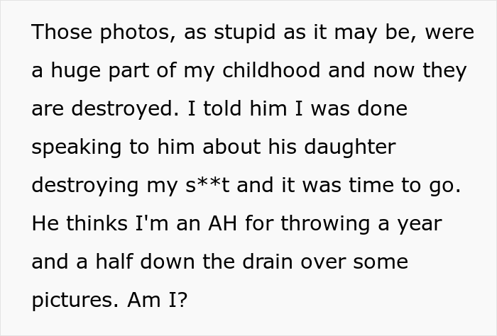 Woman Calls It Quits After Boyfriend’s Daughter Destroyed Her Photos And Used Them For Her Scrapbook Woman Calls It Quits After Boyfriend’s Daughter Destroyed Her Photos And Used Them For Her Scrapbook