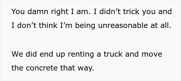 Family Drama Ensues After Brother Refused To Lend His Sibling His New Truck To Transport 3,000 Lb. Of Concrete